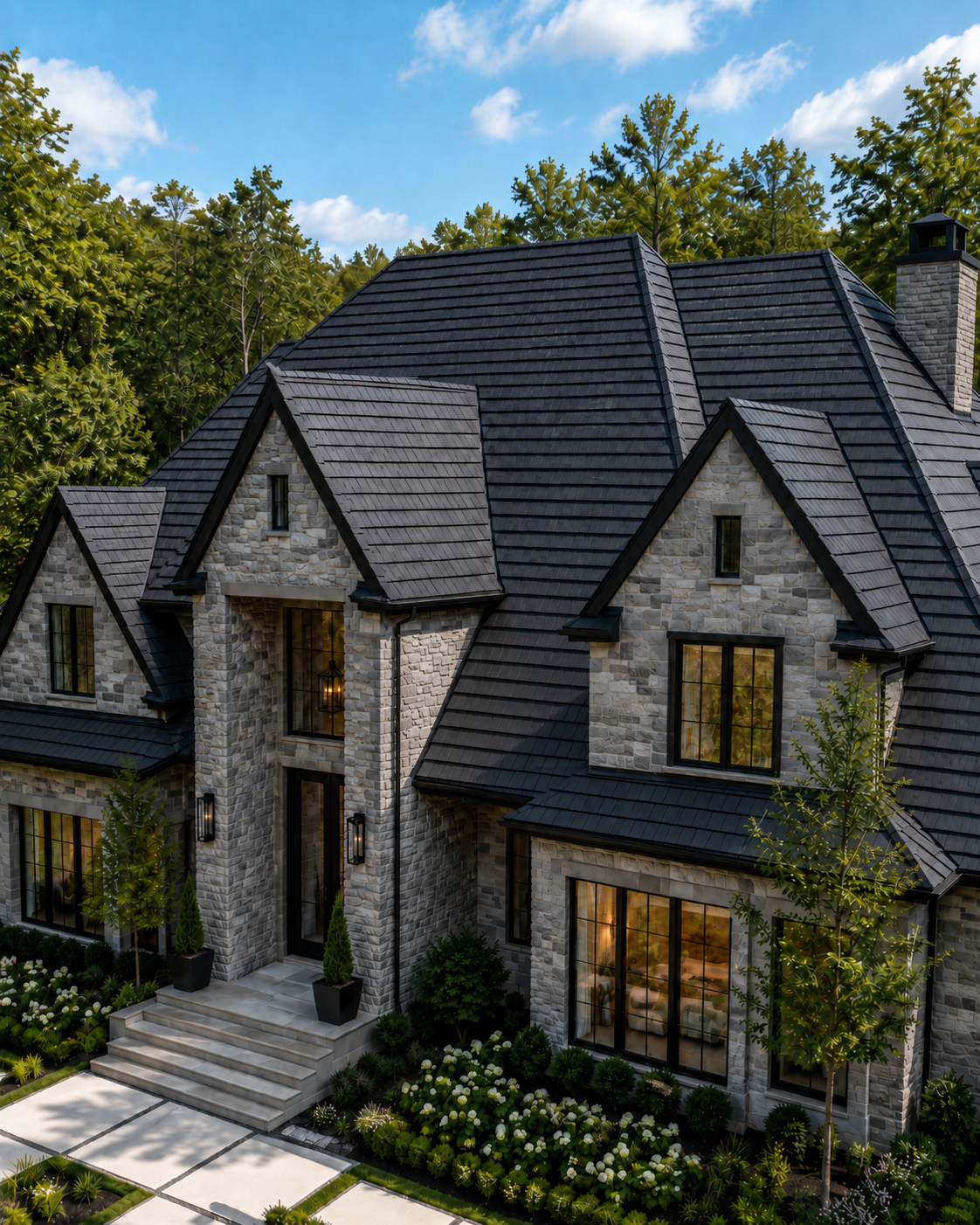 Architectural shingle roof installation on Houston-area home