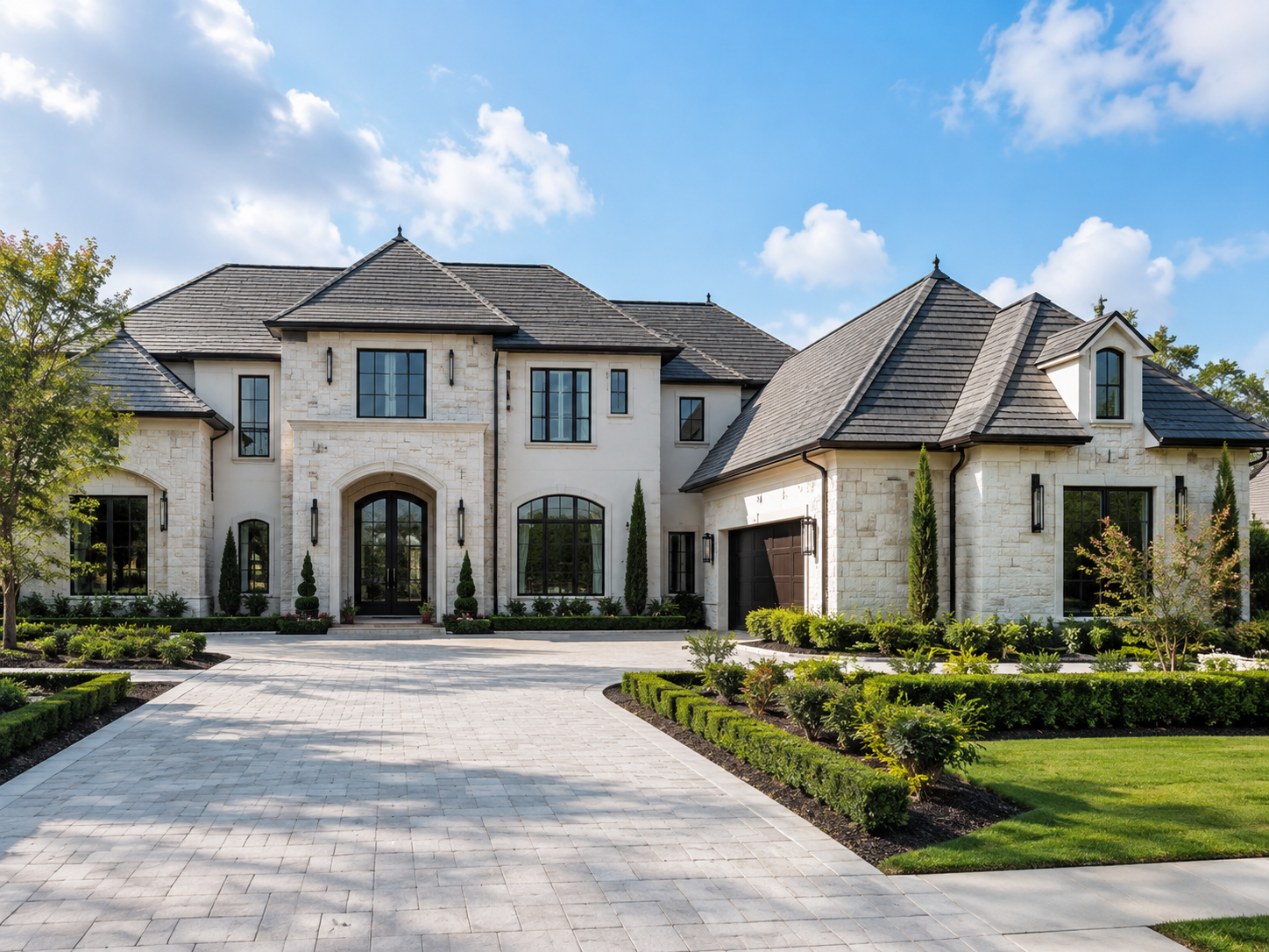 Rich charcoal designer shingle roof on a Greater Houston area home