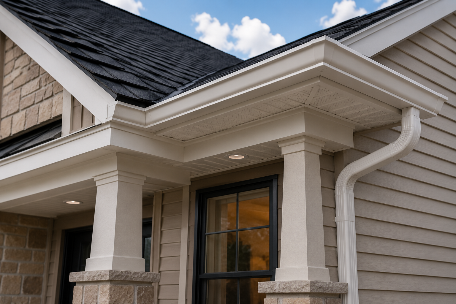 Gutter installation by Home Team
